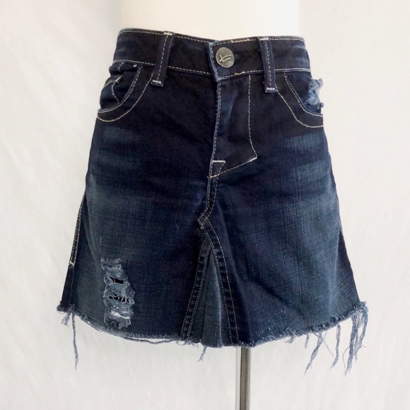 William Rast Jerri Dark Rinse Upcycle Mini Skirt - Picture 2 of 14